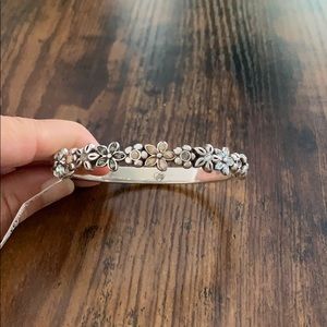 Brighton silver flower magnetic bracelet